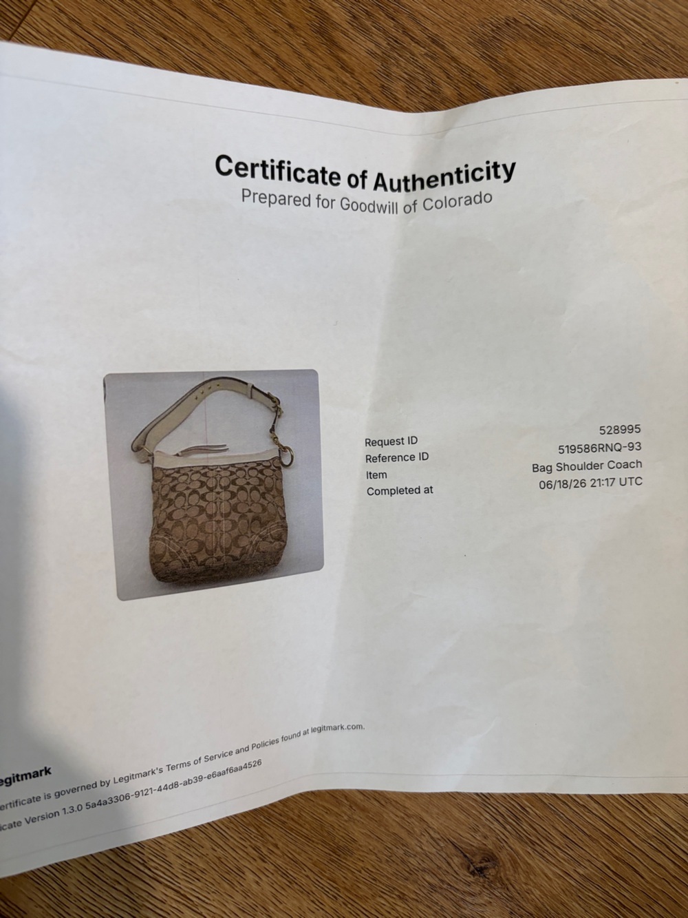 Coach Legacy Signature Hobo 10403 Khaki Jacquard Ivory Leather Shoulder Bag - Picture 11 of 11